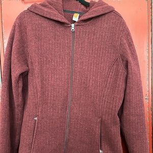 Lucy Burgandy Hooded Jacket Size XL